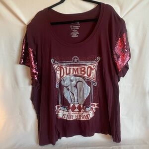 Torrid x Her Universe Disney Dumbo Sequin Sleeve Top - Size 4x